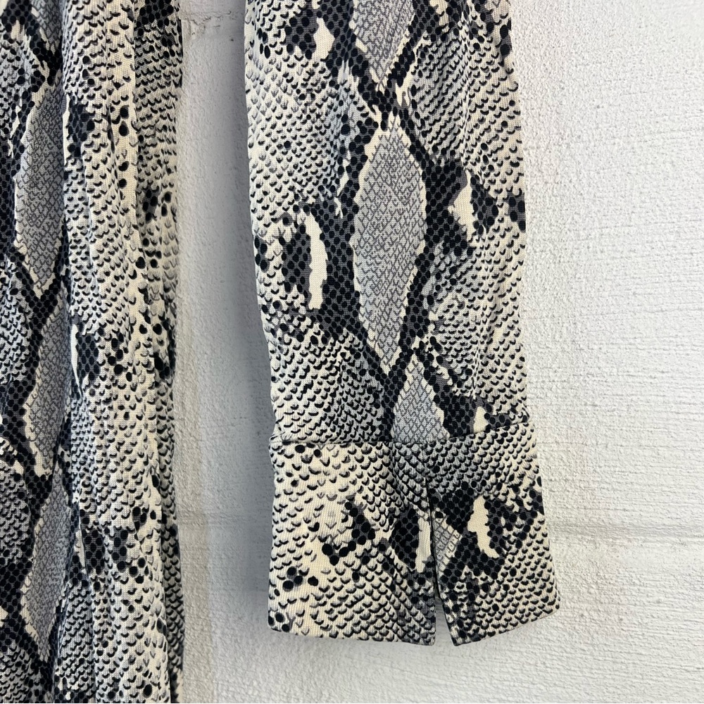 DVF Faux Wrap Snake Print Dress, Petite - Picture 5 of 7